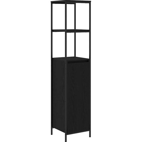 Maison Exclusive - Badschrank mit Regalen Schwarz Eichen-Optik 36