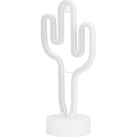Lampe LED décorative à base ronde, forme originale et mignonne, motif cactus, idéale pour la décoration de table à la maison. (1/5)