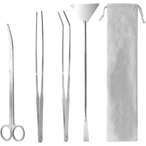 Applicable Ciseaux d'aquarium 4 en 1, pince à épiler pour aquarium, spatule d'aquarium, outils d'aquascaping en acier inoxydable, accessoires d'aquarium, outils de terrarium, ensembles d'outils de pay (1/5)