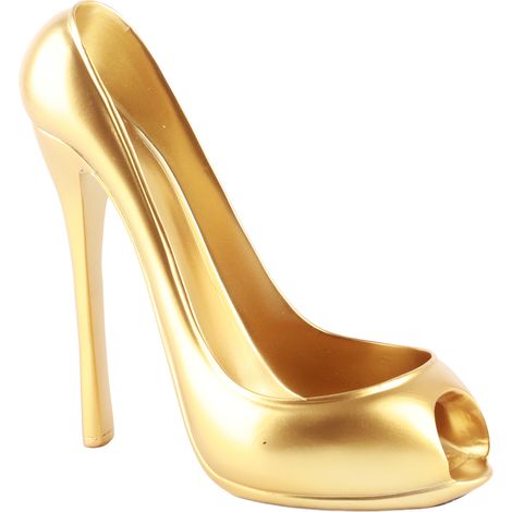 Porte-bouteilles en Forme de Chaussure à Talon Haut, Support de Décoration pour Maison (Doré) (1/5)