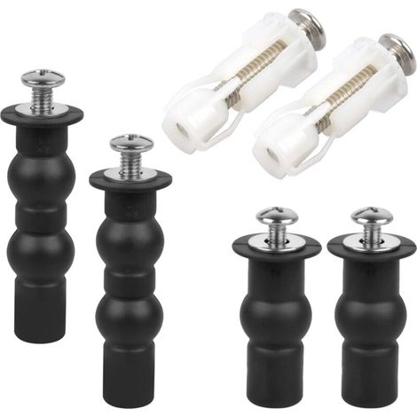 3 Paires Abattant WC Fixations Charnières, Toilette Ensemble de Fixation Vis Fixations de Siège de Toilette Fixation Abattant WC Vis pour Lunette, Convient à la Plupart des Toilettes, 3 Tailles