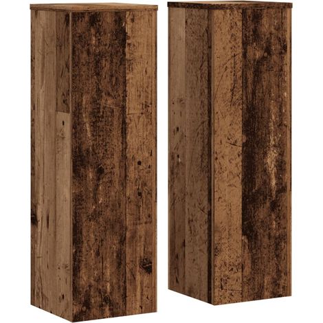 Maison Exclusive - Pflanzenständer 2 Stk. Altholz-Optik 25x25x80