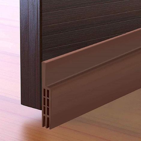 Türdichtung unten, 100 x 4,5 cm, selbstklebend, flexibler Silikon-Dichtungsstreifen zur Schall- und Wärmedämmung, geräusch- und staubdicht, hält kalte Luft ab (1/5)