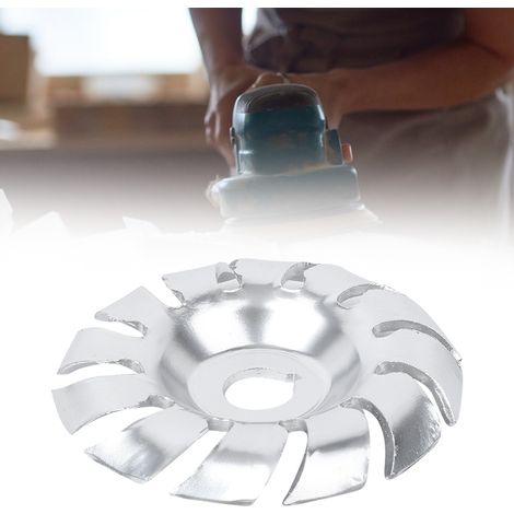 Disque de polissage 90 mm à 12 dents, meule argentée en acier au manganèse, outil de sculpture sur bois pour meuleuse d'angle (1/5)