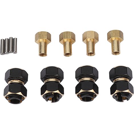 4 moyeux hexagonaux RC 10 mm en laiton, rallonge de moyeu hexagonal, adaptateur d'entraînement hexagonal pour crawler RC Traxxas TRX4M 1/18 (1/5)