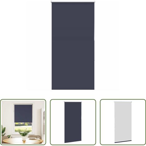 vidaXL Estor Enrollable Opaco marino 65x130 cm Tela Ancho 60,7 cm (1/5)