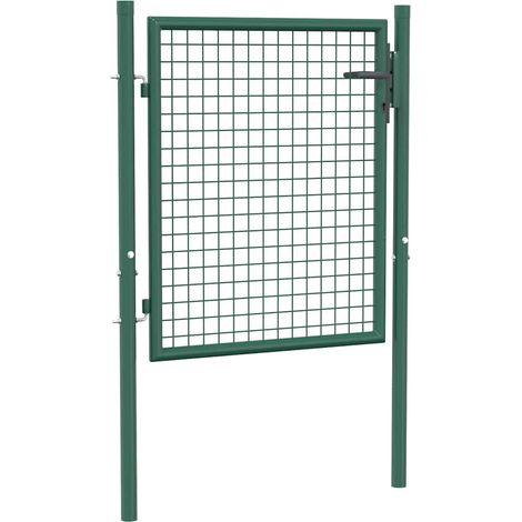 Vidaxl – Portail fer et acier 100x75 cm – Couverture anti-corrosion – Charnières à boulon – Installation facile avec 3 clés