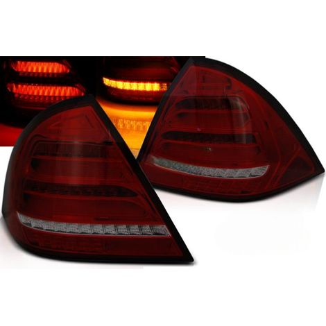 Paire de feux arriere Mercedes classe C W203 00-04 FULL LED rouge Fume (1/4)