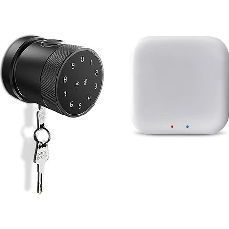 Verrouillage intelligent SMART LOCK Empreinet digital serrure de porte de porte clavier numérique KnoB KnObs KnOB for maison / bureau / hôtel DIY Verrou Serrure de porte d'entrée sans clé ( Color : Bl (1/5)