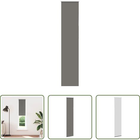 vidaXL Sichtschutz - Verdunkelungsrollo Grau 45x210 cm Stoffbreite 40,7 cm Polyester (1/5)