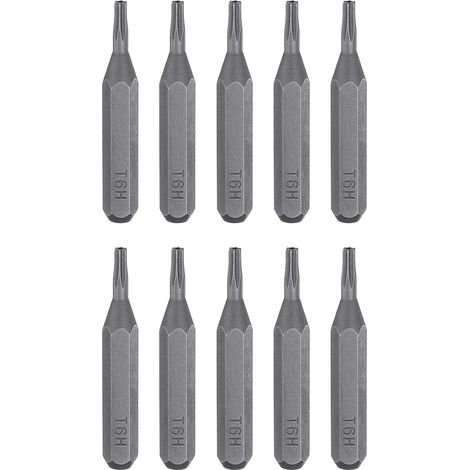 10pcs T6H Embout de Tournevis Torx 5/32" Tige Hexagonale 28mm Longueur Acier S2 Magnétique Tête Étoilée à 6 Pans pour Tournevis Manuels Électriques Réparation de Précision (1/5)