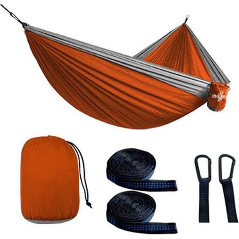Ultra-portable camping hammock, perfect for outdoor vacations, family outings, and park stays. (1/5)