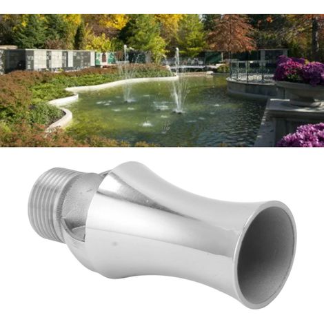 Buse de fontaine en forme de tour de glace en cèdre en acier inoxydable, filetage interne à 4 points, filetage externe à 6 points, buse de fontaine paysagère en forme d'arbre de glace (1/5)