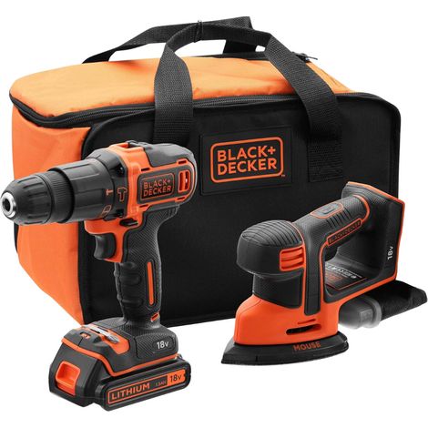 SET Trapano e Levigatrice 18V 1.5Ah - con 1 Batteria, Caricatore e Borsa (1/5)