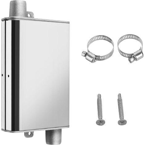 silencieux de chauffage auxiliaire ,Pour chauffage de stationnement - Silencieux universel,Silencieux d'échappement pour chauffage de parking,Silencieux universel pour chauffage diesel (argent)