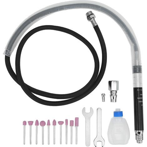 Kit de Broyeur à Stylo Pneumatique, Kit de Broyeur à Stylo Pneumatique, Kit de Broyeur à Crayon Pneumatique Kit de Micro-broyeur à Matrice de Polissage, Ponceuses à Orbite (1/5)