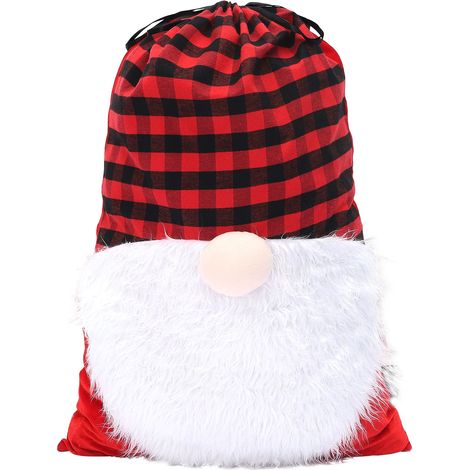 (Verpackungsmaße: 30 x 25 x 6 cm) (Halbgefaltet) Große Weihnachtszwerg-Geschenktüte, personalisierte Geschenktüte für eine gelungene Weihnachtsstimmung (1/2)
