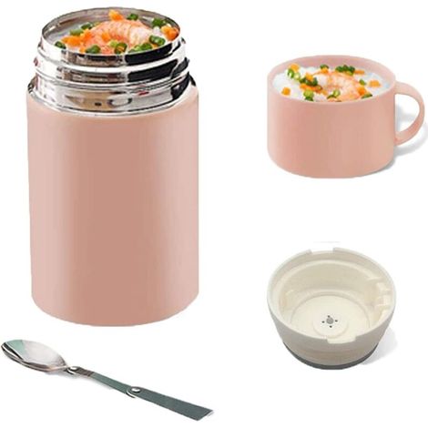 600ml Stainless Steel Wide Mouth Food Container with Folding Spoon - Fei Yu (1/5)