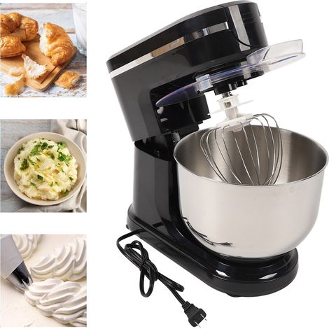 Procesador de alimentos multifuncional de 700 vatios fabricado en acero inoxidable ABS con 8 velocidades y accesorios para amasar y mezclar profesionalmente. (1/5)