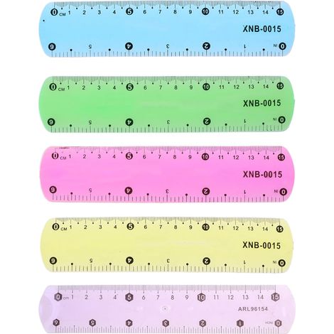 Règle flexible et droite de 15 cm, marque-page transparent (1/2)