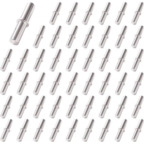 50 Pièces 25x5 mm Taquets d'Étagère, Goupilles de Support D'étagère, pour Meubles de Bibliothèque D'armoires de Cuisine (1/5)