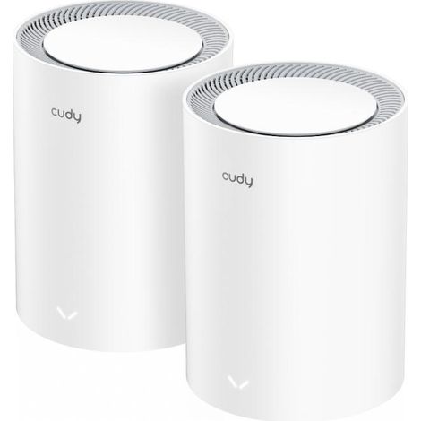 Cudy M3000 2-PACK sistema Wi-Fi Mesh (Wi-Fi en malla) Doble banda (2,4 GHz / 5 GHz) Wi-Fi 6 (802.11ax) Gris, Blanco 1 Interno (1/3)