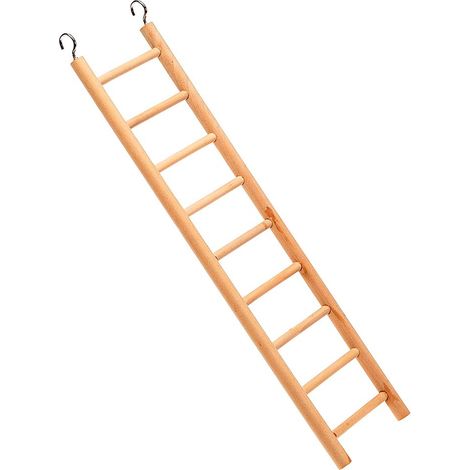 Ferplast Scaletta PA 4002 Scaletta in legno per parrocchetti, cocorite e calopsiti. Variante PA 4004 - Misure: 8.9 x 1.1 x h 37 cm -