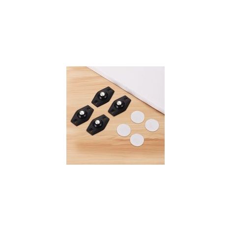 Perles d'acier noir (Pack de 4) mini roulettes de meubles petit - universel roulettes auto - adhésives 360 degrés rotation poulie à billes Mini meubles roulettes pivotantes (1/2)