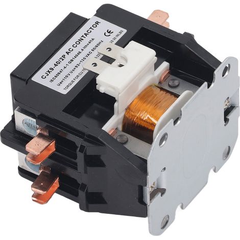 Contacteur CJX9 40 2P 40A pour climatiseur, boîtier en PP, contacts en alliage d'argent, réponse rapide, 110 V (1/5)