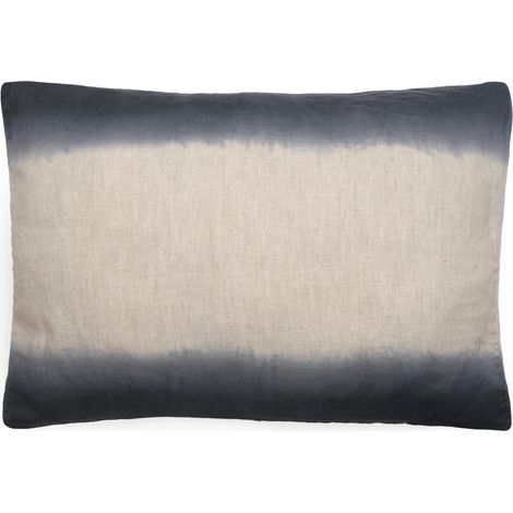 Housse de coussin DEEPALI DECO Tie & dye en lin et coton 55x80 cm