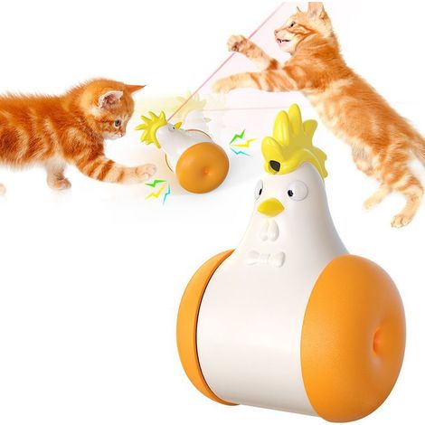 Gobelet électrique multifonction avec sons et laser pour chat - Jouet à mouvement automatique