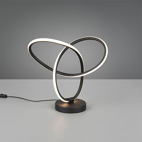 Reality Tischleuchte Lando Modern 28 cm schwarz matt warmweiß Deckenlampen