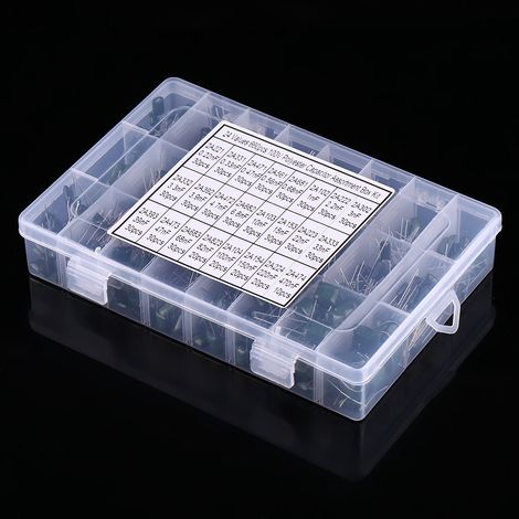 Set mit 660 Polyester-Kondensatoren (100 V), 24 Werte von 0,22 nF bis 470 nF für Elektronik- und DIY-Projekte (1/5)