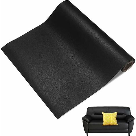 Selbstklebender Lederflicken – 35 x 137 cm – Zur Reparatur von Möbeln, Sofas und Autositzen – 1 Stück (1/5)