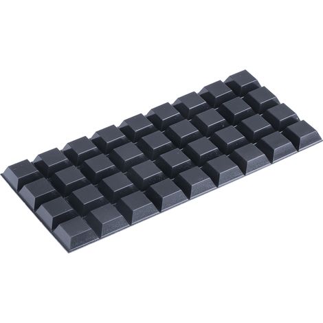 Butée adhésive 3M Carré mince 20.5mm en PUR ( Prix pour Sachet de 36 )
