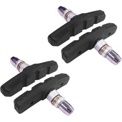 Lot de 4 Patins de Frein Vélo 70mm V-Brake Compatibles VTT Route Freinage Silencieux Noir (1/5)