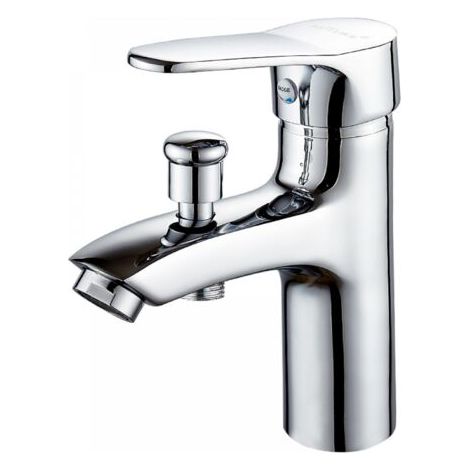 Rubinetto per vasca Aiperq, rubinetto monoforo con doppia erogazione di acqua calda e fredda, miscelatore doccia in lega, rubinetto doccia per bagno (1/4)