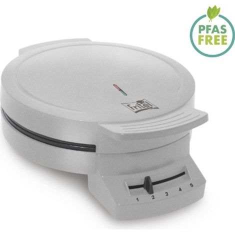 Gaufrier FRITEL - A204 - Gaufrier sans PFAS - Appareil à gaufres en forme de cœur - 5 gaufres en forme de cœur - Gaufrier avec plaques de cuisson fixes - Argenté - 1200 W (1/5)