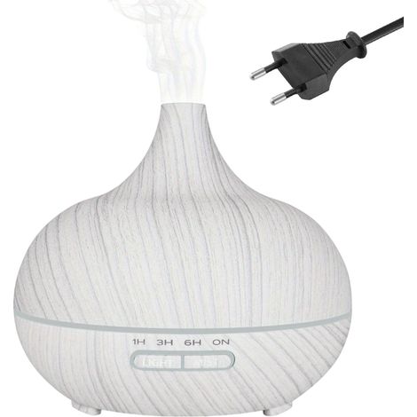 Diffuseur d'huiles essentielles à imitation bois, avec télécommande Bluetooth ultrasonique, pour la maison ou le bureau. Machine à oxygène pour l'eau. (1/5)