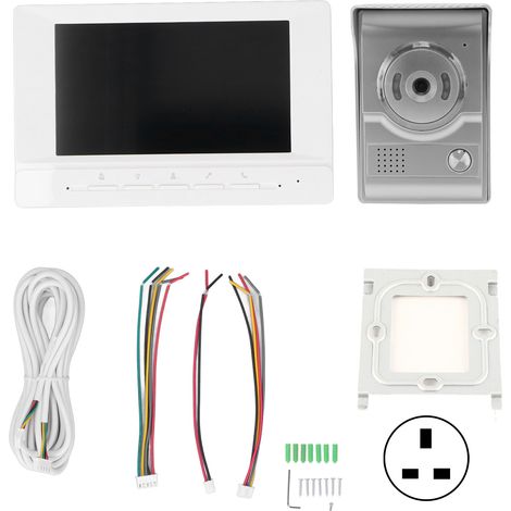 Système de visiophone réglable IP55 étanche vision nocturne pour hôtels bureaux maison prise UK (1/5)