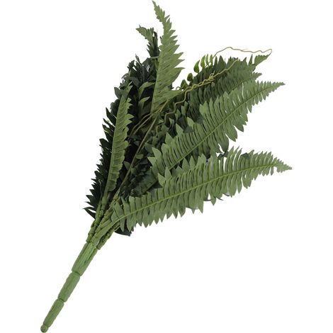 Feuilles de fougère de Boston artificielles, fausse plante réaliste, décoration pour maisons, bureaux, jardins, mariages, 28 feuilles, 76x56cm (1/2)