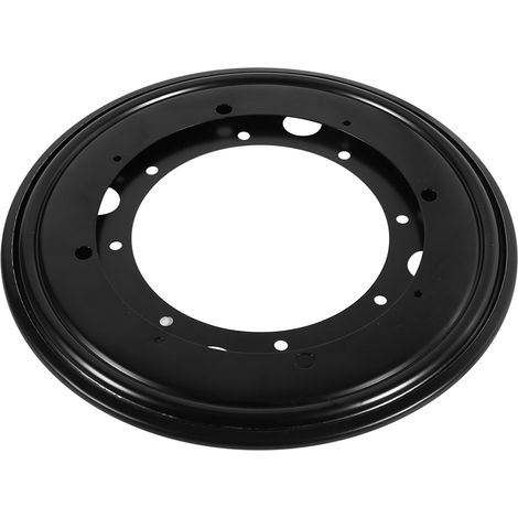 Hochleistungs-Drehteller aus verzinktem Stahlblech mit Kugellager und drehbarer Schwenkplatte (9 Zoll, Schwarz) (1/5)
