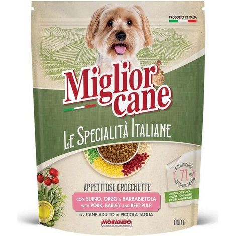 MIGLIOR CANE ADULTO CROCCHETTE SUINO ORZO E BARBABIETOLE 800 G TAGLIA PICCOLA