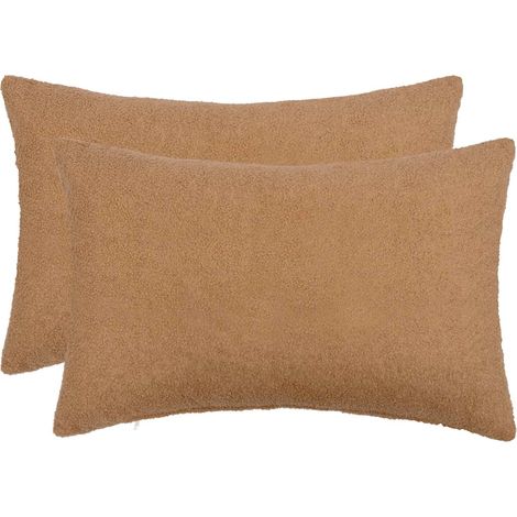 Cushion Cover 2 pcs HEERLEN Beige 50 x 80 cm Bouclé vidaXL