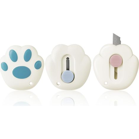 Couteau de Papeterie, Mini Couteau Utilitaire Rétractable avec Porte-clés Retractable, Mini Ouvre-Lettre, Cutter, Box Cutter pour la Papeterie, Papier, Papier Découpe, Carton (1/5)