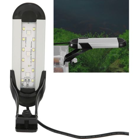 Energiesparende LED-Aquarienbeleuchtung, USB-Klemmleuchte mit einstellbarem 6-W-Licht für aquatische Landschaften - (1/5)