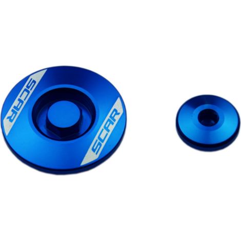 Bougies d'inspection moteur SCAR RACING pour Yamaha YZ 250F '14-'25, YZ 450F '10-'22, YZ 250FX '15-'25, WR 250F '15-'25, YZ 450FX '16-'23, WR 450F '16-'23 (bleues) (1/2)