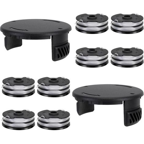8 Bobine Fil pour Coupe Bordure Compatible avec Parkside 13600210 + 2 Couvercle Piece Detachee pour Parkside Bobine de Fil Pièces Détachées pour LIDL PRTA 20-Li C3 A1B2 PRT 550 A1 A3 PRT 300 A1 (1/5)