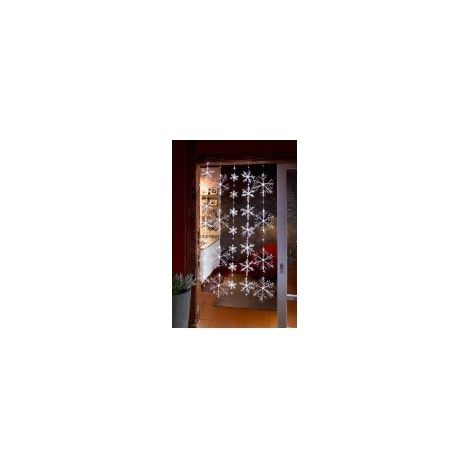 Hellum LED-Schneeflocken-Vorhang H 1,5m 75 LED warm-weiß (1/2)