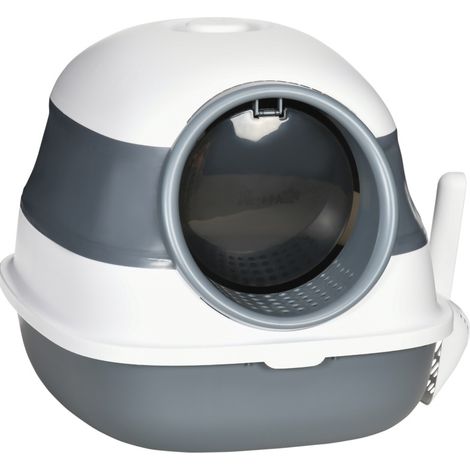 Litière pour chat fermée pliable avec filtre anti-odeurs et pelle, entrée haute, pour petits espaces, jusqu’à 5 kg, 52 x 41 x 38 cm, rangement facile  CHICFURN (1/5)